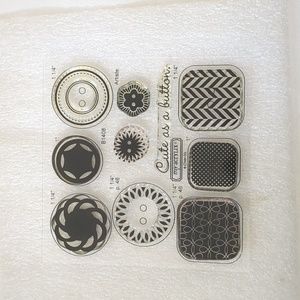 Cling stamp set Buttons, Bits & Bob's Flair CTMH/Stampin Up